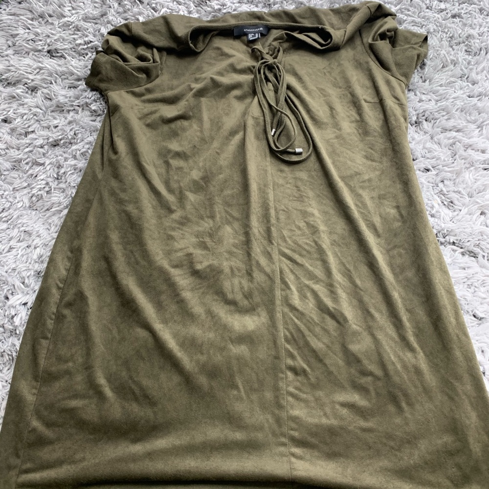 Green velvet dress